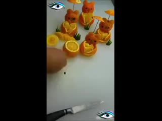 beautiful cutting of vegetables and fruits