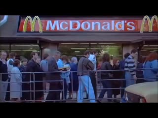 kilometer line to the first mcdonald's of the ussr, moscow, 1990, blessed memory